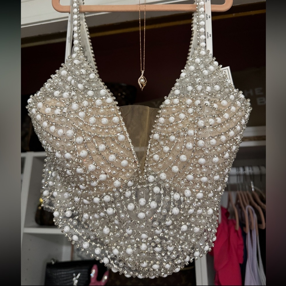 David’s Bridal Embellished Wedding Top